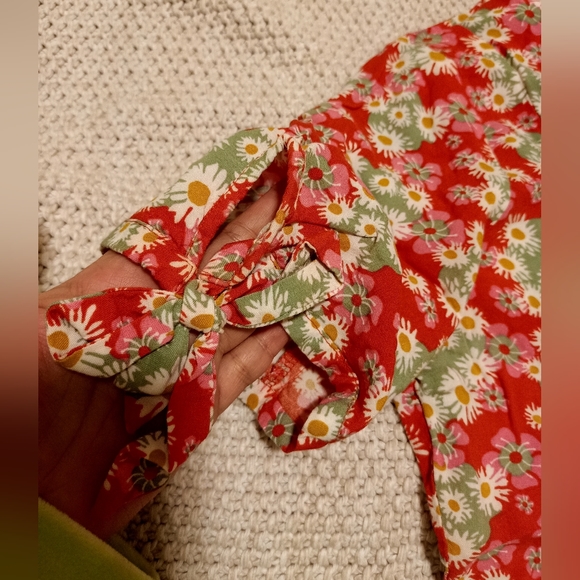 Orange Floral Summer dress - Picture 5 of 6